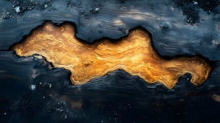 Poster - Golden Fire Within Dark Wooden Texture