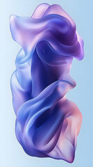 Poster - Abstract Fluid Shape Design In Purple And Blue