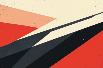 Poster - A modern abstract artwork featuring geometric shapes in varied colors
