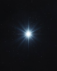 Wall Mural -  single star in the middle of a black background
