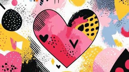 Poster - Abstract and Colorful Artwork Featuring Multiple Decorative Heart Shapes