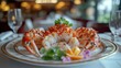 © saf4ry - Exquisite Spiced Crab Dinner in Elegant Restaurant