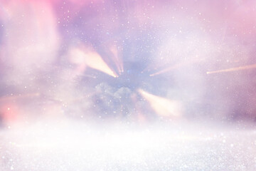 Wall Mural - abstract background of soft focus bokeh lights