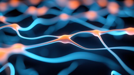 Poster - An abstract representation of neural connections, showcasing vibrant colors and intricate patterns that suggest communication within a network.