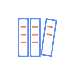 Poster - Organized Files Ready For Efficient Work, Neatly Stacked And Colorfully Illustrated With A Simple, Clean Design
