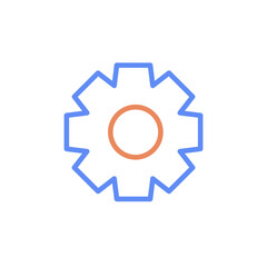 Poster - A Symbol Of Smooth Operations And Seamless Workflow In A Minimalist Design With Soft Blue And Orange Hues