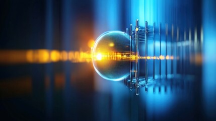 Poster - dynamic energy sphere motion abstract digital space visual art futuristic environment close-up viewp