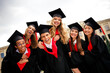 © deagreez - A group of happy young graduates celebrating their academic success on a sunny day at the university campus