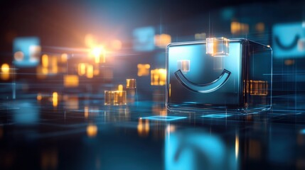 Poster - Digital smiles innovative technology concepts in a futuristic environment abstract graphics dynamic viewpoint