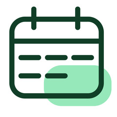 Poster - A Gentle Reminder Of Upcoming Events Marked On A Clean Minimalist Calendar Design With A Soft Mint Green Accent And Bold Dark Green Lines