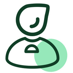 Poster - A Friendly Profile Icon Representing A Person, Conveying Approachability And Connection Through Its Simple Yet Inviting Line Art Style With A Soft Green Color Palette