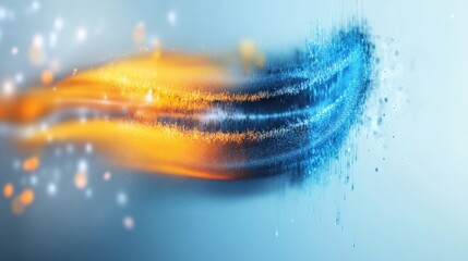 Poster - Dynamic motion of colorful waves abstract art digital design vibrant background close-up view energy and movement concept