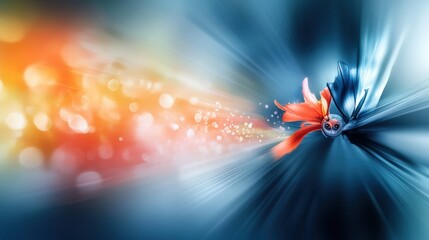Poster - Colorful goldfish swimming in motion underwater environment abstract art dynamic perspective vibrant colors for visual impact