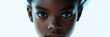 © vefimov - Young African American child's candid selfie. Innocent and vulnerable expression on face. Portrait of ethnicity.