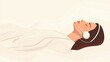 © Formoney - A woman lies calmly with headphones, enjoying soothing music. Her relaxed expression suggests deep immersion in a peaceful moment, ideal for unwinding.