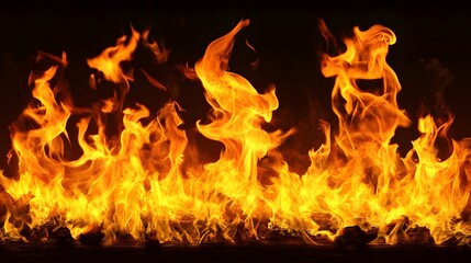 Leinwandbilder - Raging fiery flames surging with scorching heat and intense energy in a dynamic abstract background texture  Powerful dangerous and chaotic with glowing embers and a roaring blaze
