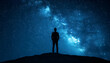 © Sabein - Silhouette Figure Contemplating Starry Night Sky