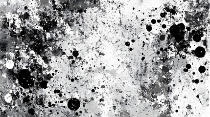 Aufkleber - The abstract black and white paint splatter background with blurred effect showcases the expression and creative design