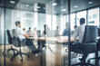 © melhak - Modern Office Scene Through Glass Wall - Transparency
