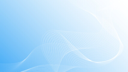 Poster - A blue background with many free-form wavy lines looks both messy and graceful.