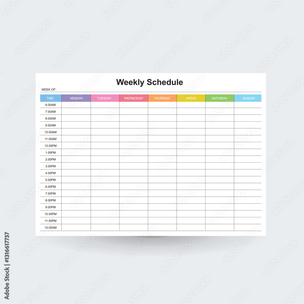 Week Long Timetable weekly timetable planner,hourly weekly schedule template,weekly hourly ...