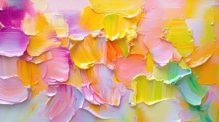 Poster - Colorful Abstract Floral Background with Bright Pastel Shades