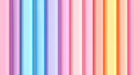Poster - Vertical Stripes in Soft Pastel Colors for Creative Backgrounds