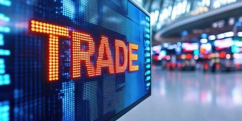 Poster - A vibrant digital display showing the word 