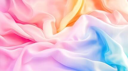 Poster - Soft Pastel Colors Flowing Fabric Texture for Background Design