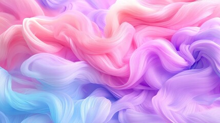 Poster - Soft Pastel Waves of Color Swirling in a Dreamy Abstract Pattern