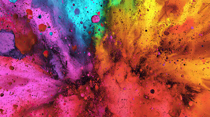 Aufkleber - Dynamic Dance of Colors in a Vibrant Explosion of Paint Across an Exhilarating Canvas