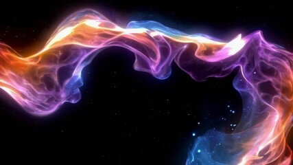 Aufkleber - Colorful swirling clouds of light with dark background, cosmic energy concept