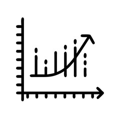 Poster - Statistical graph showing growth trend on clear background