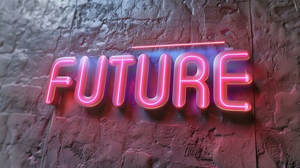 Poster - A pink neon sign spelling 