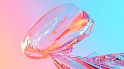 Poster - Holographic Fantasy Foil, vibrant colors shimmer against a clear backdrop, enchanting patterns dance in the light, evoking a sense of magic and whimsy in every reflection