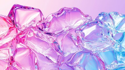 Poster - Iridescent Glass-Like Film Texture, shimmering surface reflecting light, vibrant colors blending seamlessly, evoking a sense of ethereal beauty and fluid movement