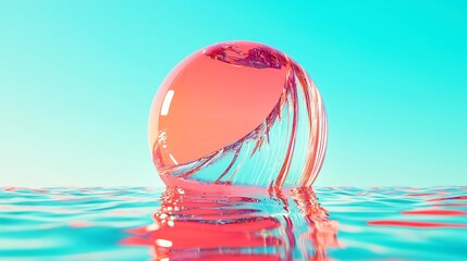 Poster - Holographic Reflection, a captivating display of mirror-like surfaces that create mesmerizing light patterns in an open expanse, showcasing vibrant colors and dynamic visuals.