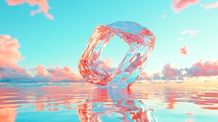 Poster - Holographic Reflection, a striking surface that mimics mirrors, creating vibrant colors and dynamic light patterns, ideal for futuristic designs and artistic expressions.