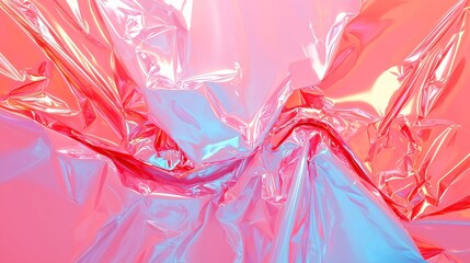 Poster - Pearlized Iridescent Foil Backdrop, shimmering surface reflecting light, vibrant colors blending seamlessly, ideal for creative projects or elegant presentations, versatile and eye-catching