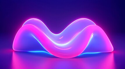 Poster - Surreal Neon Holographic Glow, vibrant colors illuminate an abstract landscape, imaginative forms and textures create a dreamlike atmosphere that captivates the senses.