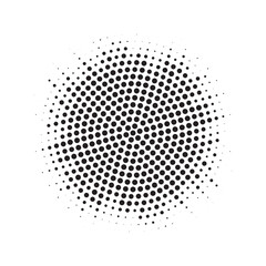 Poster - Burst Halftone light effect. Glowing light burst. abstract grunge halftone dots background. Vector illustration.