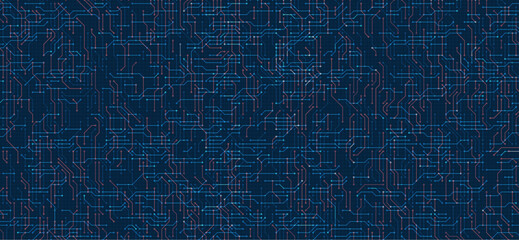 Fototapete - Circuit board vector illustration. High-tech technology background