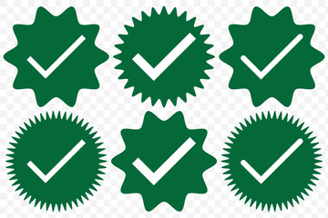 Poster - Checkmark icon. Blue check mark vector set. Checked checkbox sign. Approved symbol. Isolated v checkmark icon. EPS 10.