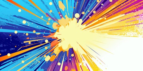 Poster - Vibrant Abstract Colorful Background Design with Dynamic Energy