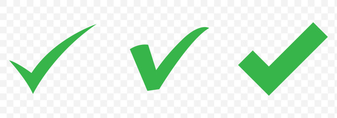 Poster - Tick mark with checkbox icon. green checkmark sign for app, ui, website. vector illustration on transparent background. EPS 10.