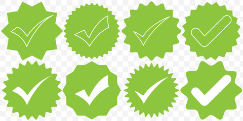 Poster - check mark. check mark vector icons. green and black check marks in circle and square. check mark co