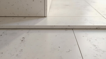 Poster - A minimalist interior featuring smooth concrete surfaces and clean lines, creating a modern and sleek aesthetic.