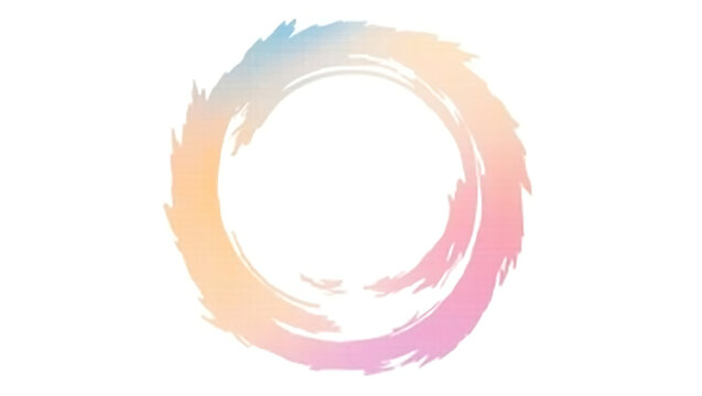 Abstract Colorful Circular Brush Stroke Background - Creative Art Design