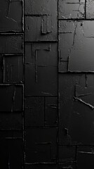 Poster - Abstract black textured background with layered patterns and depth