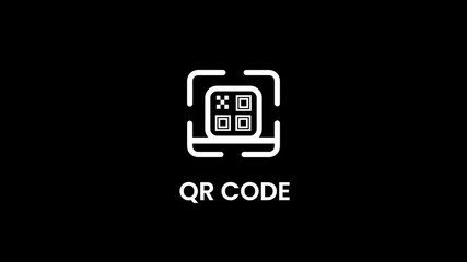 QR code scanning animation. scanning QR code looping animation.